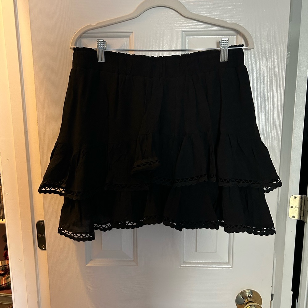 Black Tiered Skirt/ Skort